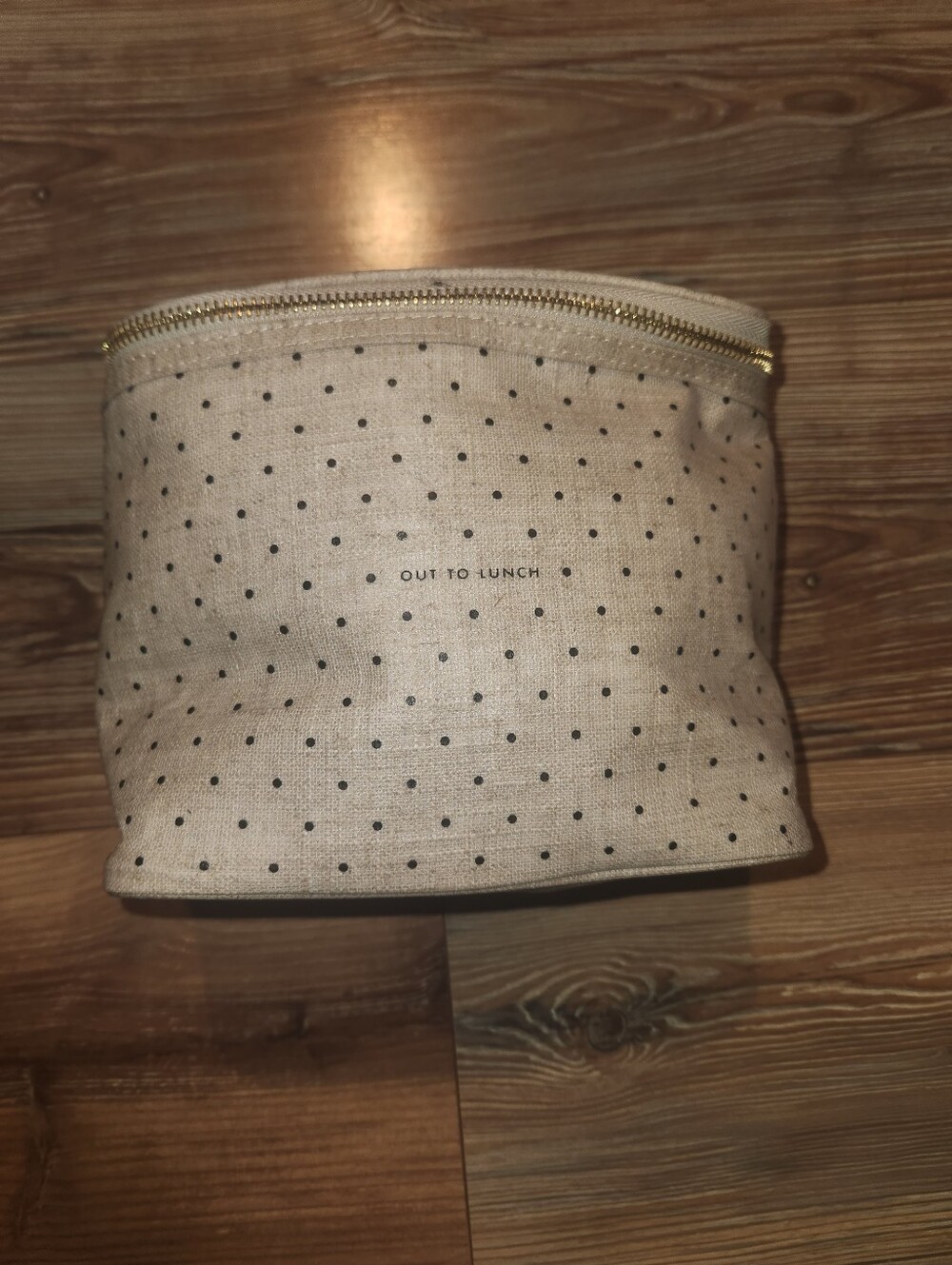 Kate Spade Cream Polka Dot Canvas Lunch Tot3